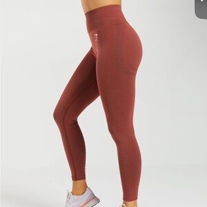 Gymshark Vital Leggings- Brick red marl